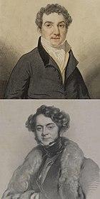 portraits of two men in ealy 19th century costume