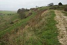Cissbury Ring rampart 5.JPG