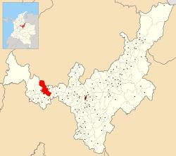 Location of the municipality and town of Pauna in the Boyacá Department of Colombia.
