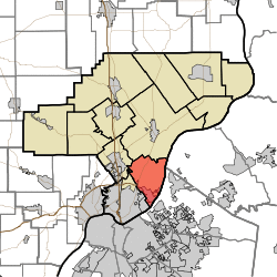Location of Utica Township in Clark County