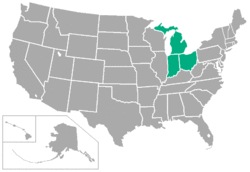 Wolverine–Hoosier Athletic Conference locations