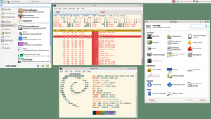 XFCE 4.14 with customized panel and Whisker Menu on Debian 11