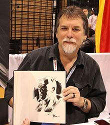 WonderCon 2015 - Steve Epting and Captain America drawing (17048155612).jpg