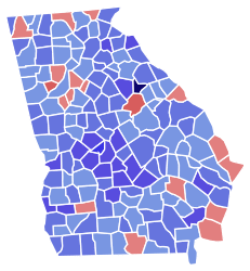 1972 United States Senate election in Georgia.svg