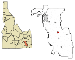 Location of McCammon in Bannock County, Idaho.