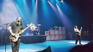 Sleep live in March 2018. From left to right: Al Cisneros, Jason Roeder, and Matt Pike