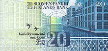 20 markkaa obverse