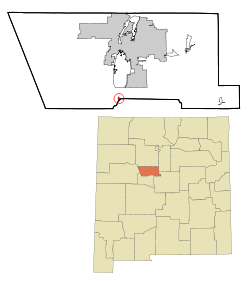 Location of Isleta Village Proper, New Mexico