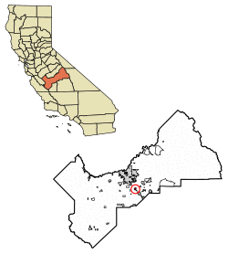 Location of Fowler in Fresno County, California.