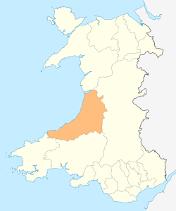 Location of Ceredigion