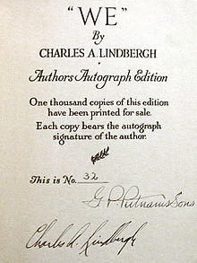 "WE" (1927 book) Author's Autograph Page.jpg