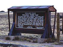 The sign at the summit of Rollins Pass displays four proposed rail tunnel routes through the Continental Divide as alternatives to summiting Rollins Pass; it was the longer Moffat Tunnel that achieved this feat of engineering and was first utilized in February 1928.