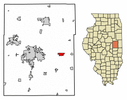 Location of St. Joseph in Champaign County, Illinois.
