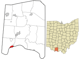 Location in Manchester Township, Adams County and the state of Ohio.