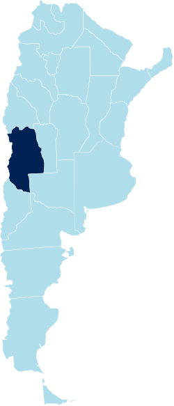Location of Mendoza within Argentina