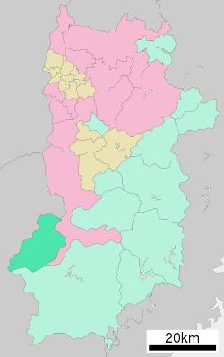 Location of Nosegawa in Nara Prefecture