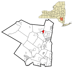 Location in Ulster County and the state of New York.