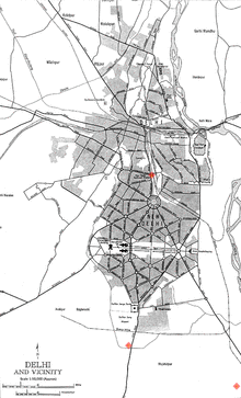 2005 October 29 New Delhi Bomb blasts map.png