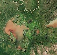 Lake Claire (Alberta) by Sentinel-2.jpg