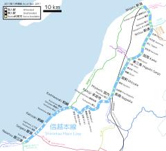 Niitsu Station is located in JR Shinetsu Main Line
