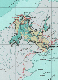 Location of Canal Zone
