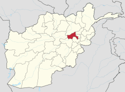 Map of Afghanistan with Parwan highlighted