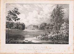 Portnall Park. The seat of Colonel Bisse Challoner (1828) by George Frederick Prosser.jpg