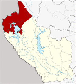 District location in Kanchanaburi Province