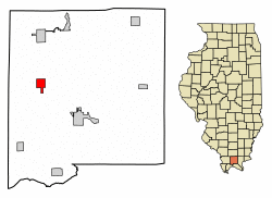 Location of Buncombe in Johnson County, Illinois