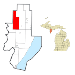 Location within Menominee County
