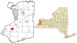 Location in Erie County and the state of New York