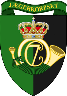 Coat of arms for Jaeger Corps (Denmark).svg