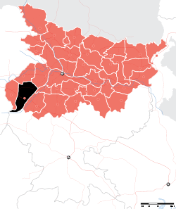 Location of Rohtas district in Bihar