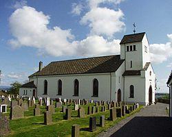 View of the local Herdla Church