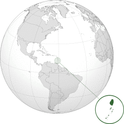 Location of Saint Vincent and the Grenadines