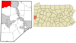 Location in Beaver County and state of Pennsylvania