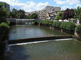 Litheos river flowing through the city of Trikala
