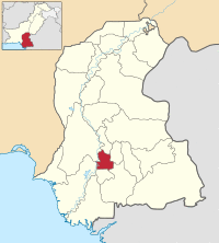 Map of Sindh with Hyderabad District highlighted
