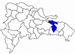 Location of the Hato Mayor Province