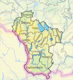 Map of Lazdijai district municipality