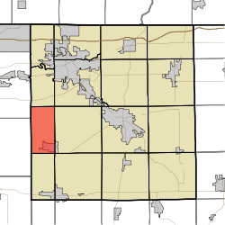 Location of Olive Township in Elkhart County