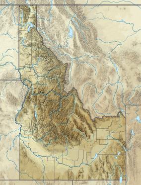 Map showing the location of Craters of the Moon National Monument and Preserve