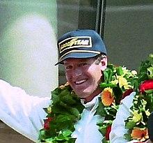 Hurley Haywood on the podium at the 1994 Le Mans (cropped).jpg