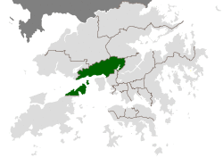 Location of Tsuen Wan District within Hong Kong
