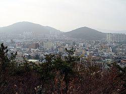 Jeongeup seen from Seonghwangsan