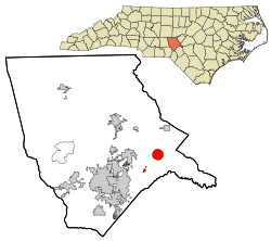 Location in Moore County and the state of North Carolina.