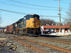 CSX Train Q410 going through the Metuchen Road Crossing in South Plainfield in 2005