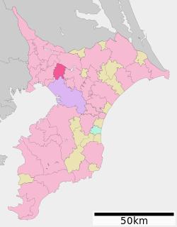 Location of Yachiyo in Chiba Prefecture