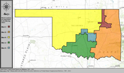 United States Congressional Districts in Oklahoma, 2003 – 2013.tif