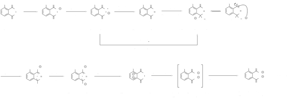 Chemoluminescence mechanism of luminol (cyclic hydrazide) in basic, aqueous solution.[9]